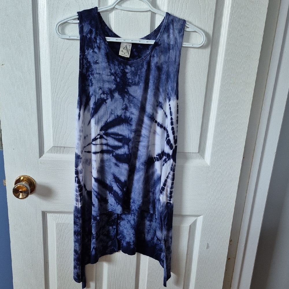 American Age Navy Tie-Dye Tank Top